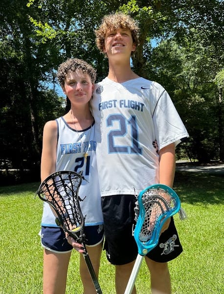 Lacrosse player representing Gwen's athletic spirit